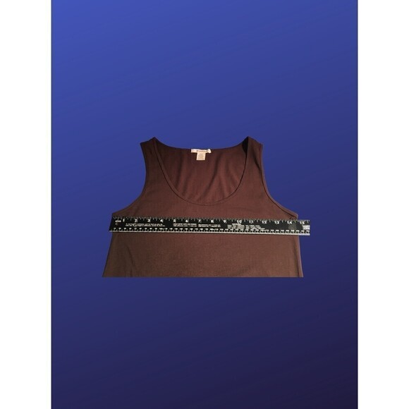BOZZOLO Tank Top Cotton/Spandex Blend, CHOCOLATE BROWN, Women’s Size Large, NWOT - Picture 4 of 6
